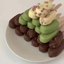 Khuôn làm kem que 4 ngăn, khuôn kem silicon, khuôn sô cô la đa năng, khuôn bánh pudding, thạch, kẹo, khay đá viên, khay đá viên để trong tủ đông, phụ kiện nhà bếp, đồ dùng thiết yếu cho căn hộ, đồ dùng cho tiệc tùng - trắng - Xem 10