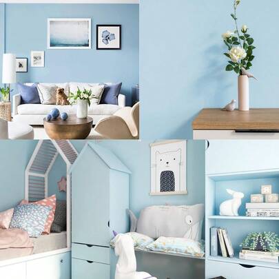 1 Cuộn Giấy Dán Tường Màu Xanh Nhạt, 40cm x 100/300cm, Sáng, Chống Thấm Nước, Chống Bám Bẩn, Bề Mặt Mờ, Thích Hợp Cho Phòng Trà, Phòng Khách, Phòng Tắm, Phòng Trẻ Em, Trang Trí, Phong Cách Bắc Âu, Nội Thất Cao Cấp, Tường Nhấn