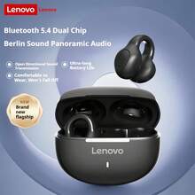 Lenovo Bluetooth Earphones, Clip-On Sports Earbuds, Bluetooth 5.4 With Ultra-Low Latency Gaming Mode, Secure Fit, Waterproof & Sweatproof, Long Battery Life, Compatible With Apple & Android Devices - View 6