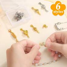 12 chiếc khóa nam châm an toàn có chốt khóa, khóa nối dài cho vòng cổ, vòng tay, dùng để tự làm trang sức. - Nhiều màu - Xem 2