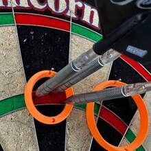 4个飞镖练习环，瞄准辅助工具，靶环，练习环，兼容大多数飞镖靶，易于安装的训练辅助工具，提高准确性和瞄准能力，适用于家庭、酒吧、比赛、初学者和专业人士，耐用的飞镖靶靶圈。 - 彩色 - 查看 5