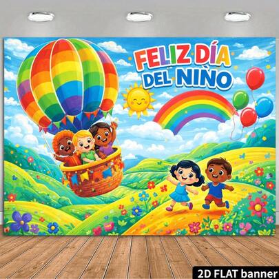 2D Plane, Happy Children's Day Spanish Banner Decoration, Colorful Cartoon Alphabet Hanging Accessories, Balloon Gift Box Background Decor, Kindergarten Party Decorations, Children's Day Celebration Decorations, Suitable For Party Courtyard Decorations, 2D Plane. Various Styles And Sizes Available.