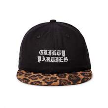 1pc Women's Flat Brim Baseball Cap, " PARTIES" Gothic Embroidery With Leopard Print Brim, Adjustable Buckle Back Closure, & Edgy, Perfect For Streetwear & Casual Outfits - BaoWenPYanBCap - View 4