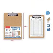 Carpeta A4 de madera | Madera maciza | Multiusos oficina y almacén | Organizador de documentos | Estilo sencillo | Material escolar | Organizador de escritorio - Una pieza - Ver 6