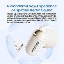 PHILIPS 藍牙耳機 真無線藍牙耳機 適用apple 、Android 半入耳式舒適佩戴 閃充長續航 運動防水抗汗 IPX4級防水 商務通話高清無線耳麥TAT2169 - 查看 4