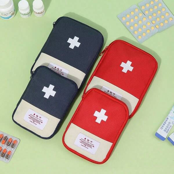 1 pièce Sac de rangement de médicaments portable à plusieurs couches, convenant aux voyages, à la santé et aux urgences, également applicable pour le camping, la randonnée, etc. Sac de rangement multifonctionnel pour les premiers soins, pouvant contenir du rouge à lèvres, des pinceaux de maquillage, des produits de soins de la peau, des téléphones, des pièces de monnaie, de petits articles, convenant à la maison, aux cadeaux, aux vacances et plus encore. Utilisation polyvalente, remplie de charme bohème.