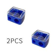 2-Hole Dual Makeup Pencil Sharpener, Sharpener For Eyebrow, Eyeliner, Lip Liner And Makeup Pencils, Black - Pencil Sharpener - View 12
