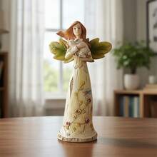Healing Angel Hugging Rabbit Statue Garden Sculpture Courtyard Decoration Creative Fairy Resin Figurines For Yard Lawn - Multicolor - View 4