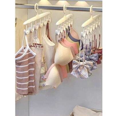 1pc 12 Hook Rotatable Hook Hanger, Underwear Sling Saves Space, Wave Drying Hanger, Multi-Functional Hanger