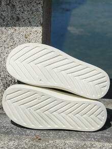 Giày lười dệt kim cho nữ, giày bít mũi đế dày, dép lưới thoáng khí mũi kín. - Màu nâu - Xem 6