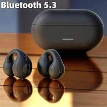 新款T75无线立体声耳机，低音耳塞，运动耳夹式蓝牙耳机，带麦克风，兼容智能手机 - 彩色 - 查看 8