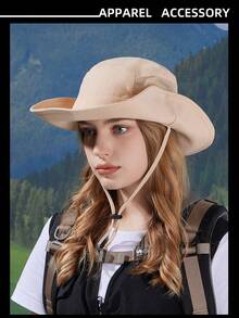 1 chiếc mũ rộng vành chống nắng mới dành cho nữ, mũ chống thấm nước, thoáng khí, thích hợp cho hoạt động ngoài trời như đi bộ đường dài, câu cá, mùa xuân/hè. - A - Xem 8