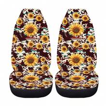 Skull Mushroom Print Car Front Seat Covers,Universal Car Seat Cushion Set,Suitable For Cars, SUVs, And Trucks,Perfect For Holiday Gift Or Special Occasion Present. - 向日葵牛阿茲特克 - 查看 5