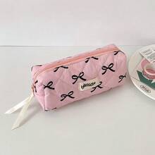 Hộp đựng bút hình nơ thời trang, túi đựng văn phòng phẩm dễ thương và cá tính dành cho học sinh, túi đựng mỹ phẩm đa năng cho bé gái, thích hợp làm quà tặng ngày Valentine. - nơ - Xem 5