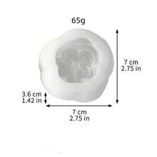 1pc 5-Petal Flower Aroma Stone Silicone Mold, Handmade DIY Fragrance Stone Decor Mold, Multiple Patterns, Non-Stick & Easy Demold - White - View 2