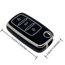 智能钥匙扣保护套，兼容大众捷达、帕萨特、甲壳虫、Rabbit、GTI、CC、EOS、Amarok、高尔夫MK4/5/6、Polo MK7，汽车配件，包包挂饰，哥特/Y2K风格圣诞礼物之选，带身份证卡套的挂绳，汽车配件，包包挂饰 - 彩色 - 查看 7