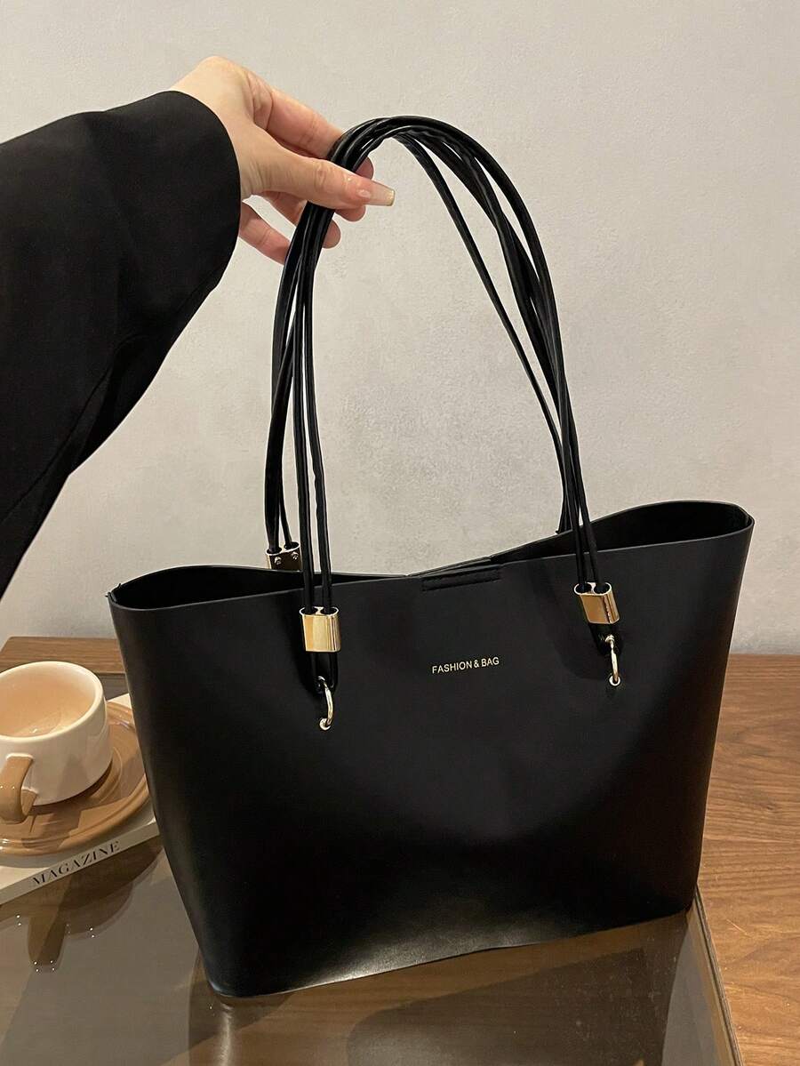 New Arrival Solid Color Luxury Minimalist Versatile Women Shoulder Tote Bag