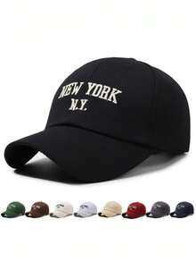 Mũ lưỡi trai phong cách retro cá tính, thêu chữ, có thể điều chỉnh kích cỡ, thiết kế chữ độc đáo, phù hợp cho phong cách đường phố và nhiều dịp khác nhau. - Nhiều màu - Xem 1