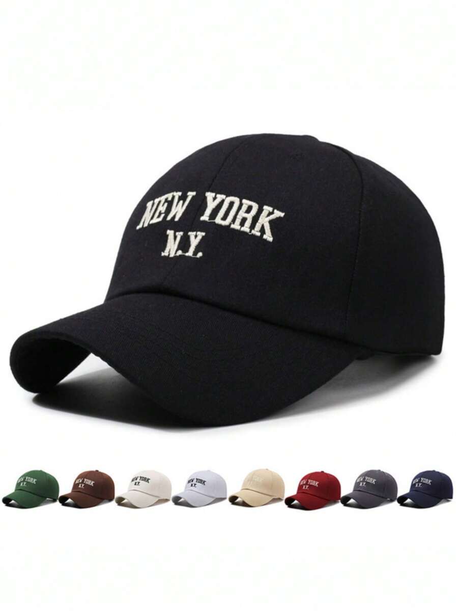 Mũ lưỡi trai phong cách retro cá tính, thêu chữ, có thể điều chỉnh kích cỡ, thiết kế chữ độc đáo, phù hợp cho phong cách đường phố và nhiều dịp khác nhau. - Nhiều màu - Xem 1