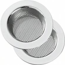 2 piezas Colador de fregadero de cocina de acero inoxidable, colador de drenaje de fregadero de cocina, coladores de fregadero para fregaderos de cocina con aro ancho de 4.5" de diámetro - multicolor - Ver 1