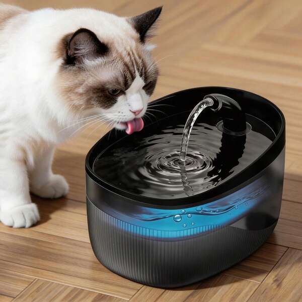 2.2升/74盎司/0.58加仑自动猫咪饮水机，USB供电，多种供水模式，静音防干烧水泵，可提供7天健康饮用水和1天应急储水，可更换滤芯