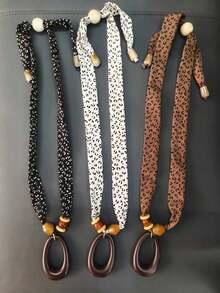 1pc Fashionable New Leopard Print Neck Scarf - Multicolor - View 1