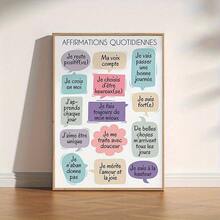 Pink Positive Affirmation Poster, Suitable For Office, Quiet Corner Or Relaxation Room - J - View 1