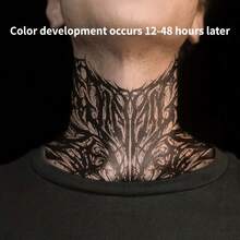 Pegatinas de tatuaje de hierbas de ocultismo oscuro, tatuaje temporal para el cuello, resistente al agua, duradero, unisex, regalo para fiesta de Halloween, Y2K - Halloween - Ver 2