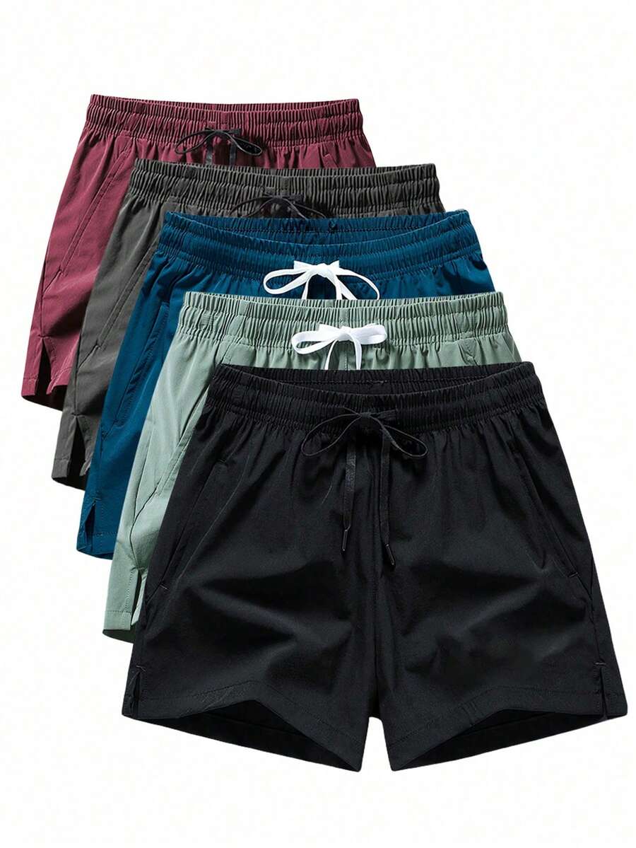 Quần short nam dáng rộng, thoáng khí, nhanh khô, thích hợp cho tập thể dục, chạy bộ, tập luyện, đi biển, bóng rổ, cỡ lớn, mùa hè. - màu đen - Xem 1