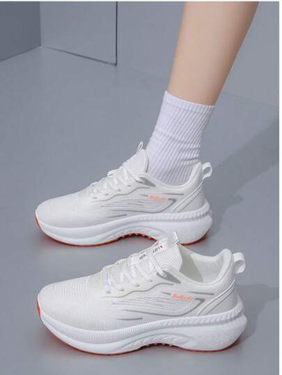 Women's Sneakers, Outdoor Running, Daily Casual, Fashionable Campus, Breathable Comfortable Non-Slip Lace-Up Design