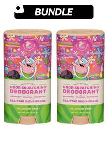 Dr. Squatch [2 Paquetes] Desodorante natural para hombres (edición limitada) Sea Star Shenanigans 2.65oz/75g*2 - Múltiples aromas - Ver 1