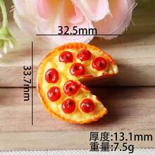 1:12 Creative Simulated Orange Cheesecake Keychain DIY Craft Material, Dollhouse Miniature Accessory, Resin Decor & Home Prop - Multicolor - View 9