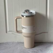 Oversized Straw Tumbler, Stainless Steel Gym Water Bottle, Insulated, High-Quality Design - Multicolor 40oz - View 4