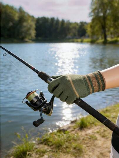 1只装尼龙多功能手套，轻便防滑，弹性封口，适合户外骑行、园艺、钓鱼和露营，均码。