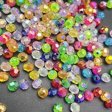 100PCS/750PCS 6mm AB Colored Clear Acrylic Beads For Jewelry Making, Beads Bracelet Making Kit - Perfect For DIY Jewelry, Necklaces, Bracelets And Crafts - Multicolor - View 10