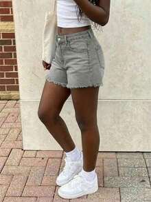 Women's Casual Loose Straight Leg Bermuda Shorts Summer - 淺灰色 - 查看 5