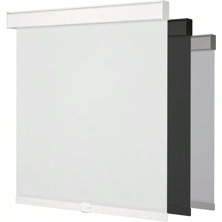 Cordless Blackout Roller Shades Doors, Stop Shades With Valance, Thermal Insulated Window Blinds Home, Bedroom, Office, White, 20x 72 H - Drill Cordless-white + 20"W X 72"H - View 1