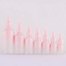 1 Chai nhỏ giọt thủy tinh màu hồng gradient, chai đựng tinh dầu thủy tinh mờ có thể tái sử dụng kèm ống nhỏ giọt thủy tinh, hộp đựng mỹ phẩm chống rò rỉ dùng cho serum, sản phẩm chăm sóc da, nước hoa, chai du lịch tối giản thẩm mỹ - Nhiều màu - Xem 6