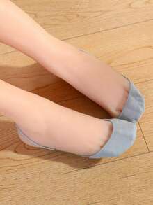 chuanwa（2） 1/5/10双装 女士夏季薄款休闲浅口柔软舒适隐形船袜 - 彩色 - 查看 4