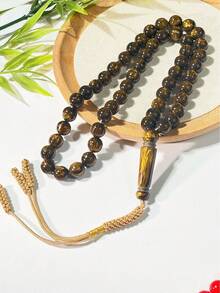 1pc Handmade Luminous Star Glitter 51 Beads Muslim Tasbih, Elegant Unisex Muslim Prayer Beads - Multicolor - View 4