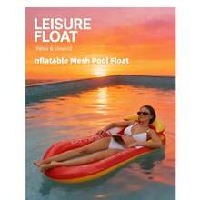 1pc Inflatable Backrest Lounger, Adult Summer Swimming Pool And Beach Floating Raft, Party Use, Perfect Summer Gift, Swimming Pool Floating Lounger, Pool Inflatable, Beach Essentials, Pool Float - Multicolor - View 3