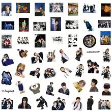 50张LNGSHOT（OHYUL、RYUL、WOOJIN、LOUIS）贴纸套装，KPOP涂鸦贴纸，可用于剪贴簿、水瓶、笔记本电脑、自行车、摩托车、文具、踏板车、家具、冰箱、手机、杯子、头盔、汽车等，是送给朋友、家人和粉丝的绝佳礼物。 - 查看 8