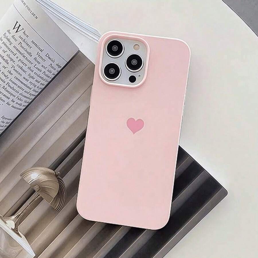 1pc Heart-Shaped Anti-Drop TPU Soft Phone Case Cover, Suitable For IPhone 7P/8Plus/16/16PLUS/16PRO/16PROMAX/XR/XSMAX/11/11Pro/11ProMax/12/12Pro/12ProMax/13/13Pro/13ProMax/14/14Pro/14Plus/14ProMax/15/15Pro/15Plus/15Pro/17airMax, Fashionable/Elegant/Cute/ - Multicolor - View 1