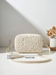 Hollow-Out Design New Shoulder Bag, Mini Crossbody Bag For Women - Beige - View 4