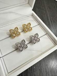 1 Đôi bông tai hoa kiểu Pháp cổ điển, thời trang và dễ phối đồ. - Nhiều màu - Xem 3