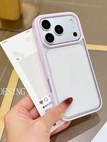 透明紫色边框手机壳，兼容 17 Pro Max/17 Pro/17 Air/17/16 Pro Max/16/16 Pro/16 Plus/11/15/15 Pro/15 Pro Max/12/13/14 Pro Max/12 Pro/12 Pro Max/13 Pro/13 Pro Max/14 Pro/14 Pro Max/14 Plus，硬壳，亚克力材质，防黄变 - 紫色 - 查看 1