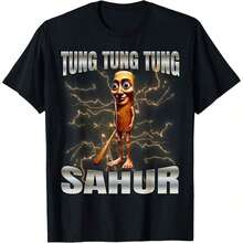 Tung Tung Tung Sahur T-Shirt - Black - View 2