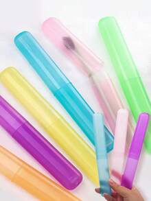 1/2/4 Portacepillo de dientes portátil para viaje, estuche para cepillo de dientes, caja de almacenamiento de cepillo de dientes a prueba de polvo y transpirable, funda protectora de fieltro con acabado mate y color caramelo para la cabeza del cepillo de dientes, caja de almacenamiento para herramientas dentales, adecuado para uso diario en el hogar, viajes al aire libre, negocios, campamentos, vuelta al cole, accesorios de viaje de verano, disponible en varios colores, organizador de artículos de cuidado personal, accesorios de baño - Multicolor - Ver 3