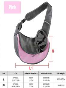 1 pieza Arnés para mascotas (perros) de malla transpirable, mochila de viaje, adecuado para perros y gatos - Rosa - Ver 9