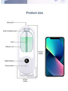 Máquina de aromaterapia de aceite con 5 modos de rociado temporizado USB, purificador de aire, difusor automático, desodorizante, humidificador de fragancia, difusor de aroma portátil recargable para oficina, dormitorio, hogar y uso comercial, ambientador de aire temporizado con aceites esenciales - Difusor de aroma - Ver 10